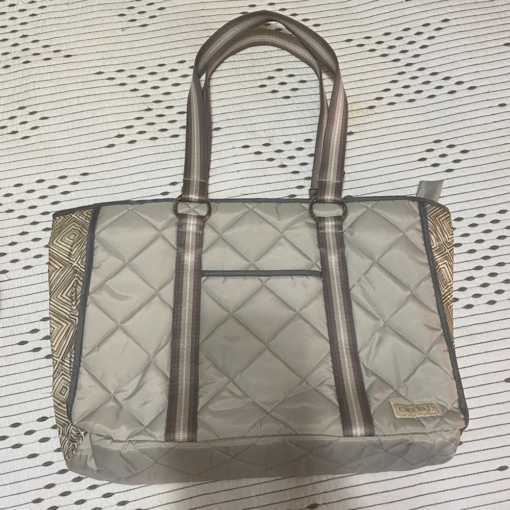 Cinda B “French Linen” computer bag